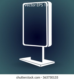 citylight advertising in the city vector illustration