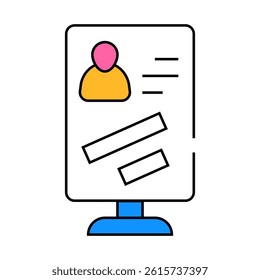 citylight banner with candidate line icon vector. citylight banner with candidate sign. isolated symbol illustration
