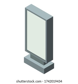 Icono de banner Citylight. Isométrico icono vectorial de banner de citylight para diseño web aislado en fondo blanco