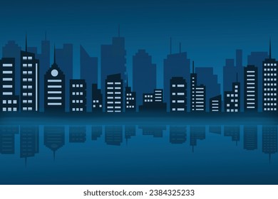 Cityscape background, City town landscape concept, buildings background. City vector. Modern urban landscape