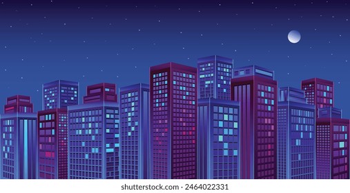 Fondo de paisaje urbano, concepto de paisaje de ciudad, fondo de edificios. Silueta de ciudad de Vector. Paisaje urbano moderno