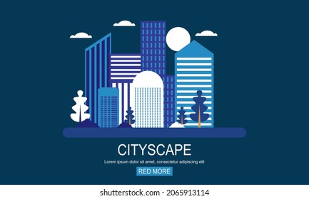 Cityscape background design illustration vector