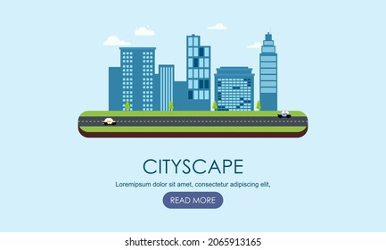 ilustración de diseño de fondo de Cityscape vector