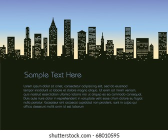 Cityscape Background, silhouette