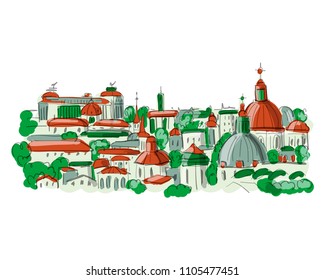 Cityscape background, sketch for your design