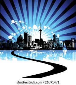 Cityscape background, urban art