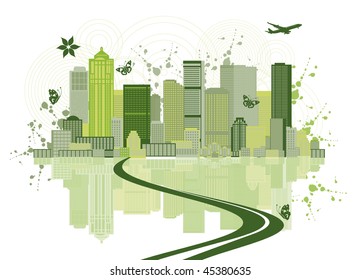 Cityscape background, urban art
