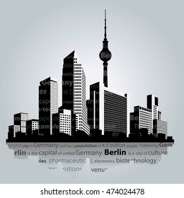 The cityscape of Berlin. Vector illustration