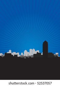 cityscape blue background