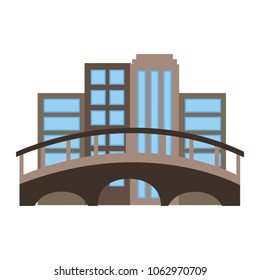 cityscape with bridge scene