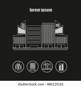 Cityscape Building icons vector.