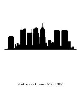 Icono aislado del edificio del paisaje urbano