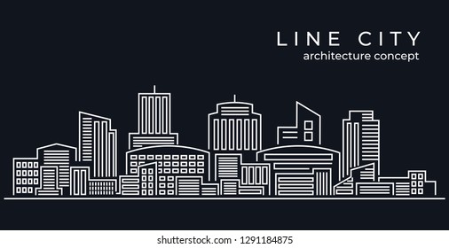 Cityscape Building Line Vector Illustration design