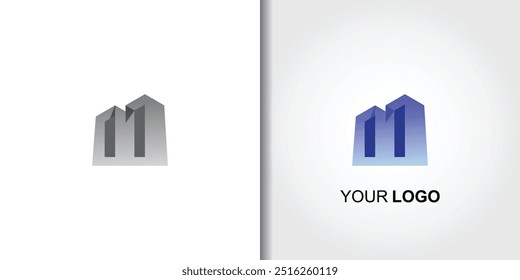 Cityscape building logo template vector