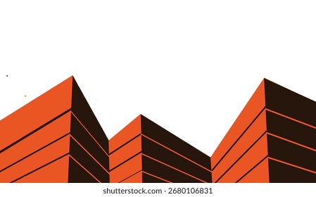 cityscape building simple flat design.eps