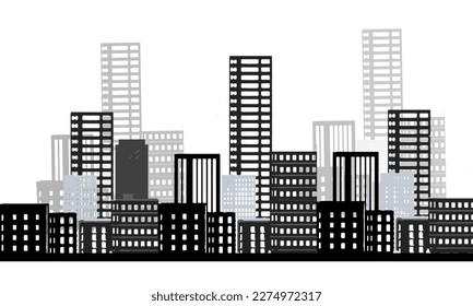 Cityscape building Vector Illustration, Art