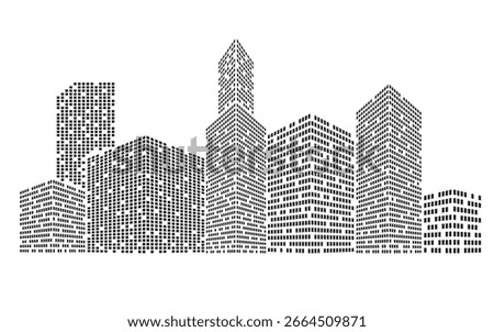 Cityscape buildings abstract background. Smart city, urban concept, real estate, organization office, future cityscape, skyline panorama, skyscraper architecture, building construction