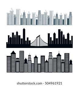 cityscape buildings background icon
