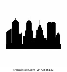 Cityscape buildings icon for city, urban, town or capital