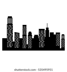 cityscape buildings isolated icon