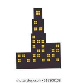 cityscape buildings isolated icon