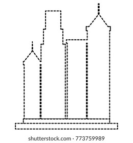 cityscape buildings isolated icon