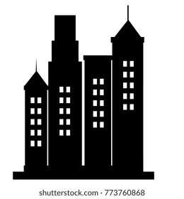 cityscape buildings isolated icon