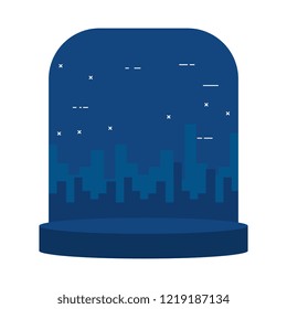 cityscape buildings on night