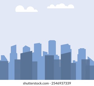 Cityscape with buildings and parkland. City illustration wallpaper.