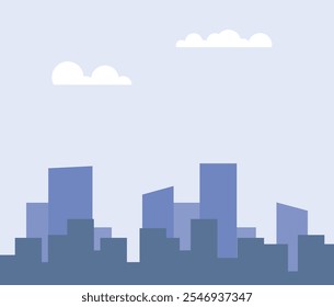 Cityscape with buildings and parkland. City illustration wallpaper.