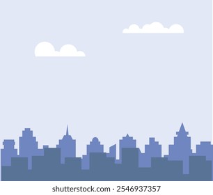 Cityscape with buildings and parkland. City illustration wallpaper.