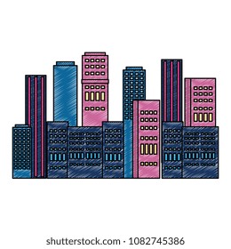 cityscape buildings scene icon