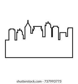 cityscape buildings silhouette icon