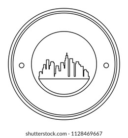 cityscape buildings silhouette scene
