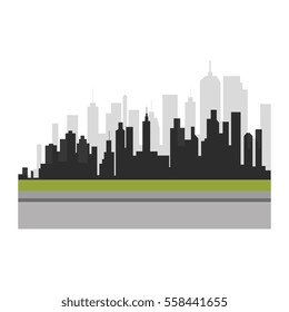 cityscape buildings skyline icon