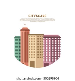 cityscape buildings skyline icon vector illustration design