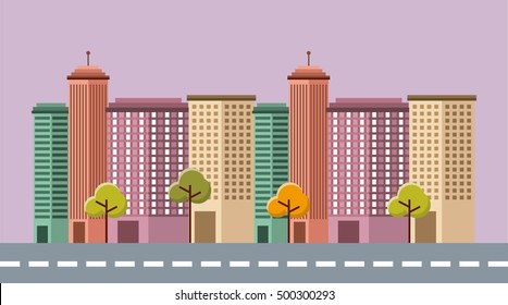 cityscape buildings skyline icon vector illustration design