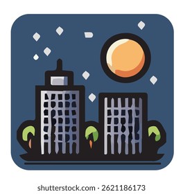 cityscape cartoon vector art design you can edit and modify as per your choice