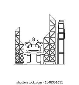 cityscape China icon. Element of Cityscape for mobile concept and web apps icon. Outline, thin line icon for website design and development, app development