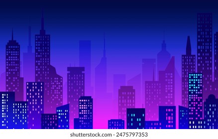 a cityscape with a city in the background.