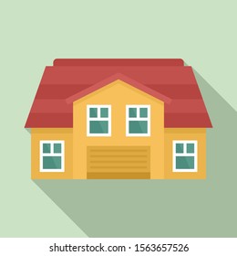 Cityscape cottage icon. Flat illustration of cityscape cottage vector icon for web design