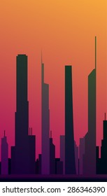 Cityscape Design (orange version) | EPS10 Vector