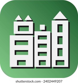 Cityscape At Dusk  Vector Glyph Gradient Background Icon For Personal And Commercial Use.
