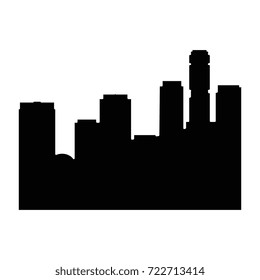 cityscape futuristic buildings icon