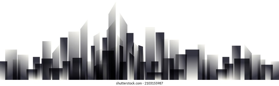 Cityscape futuristic, city skyline in vector format