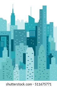 Cityscape geometric vector illustration. Cityline. City Landscape