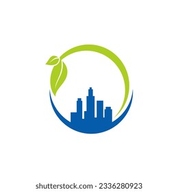 Imagen vectorial del logotipo del entorno verde de Cityscape