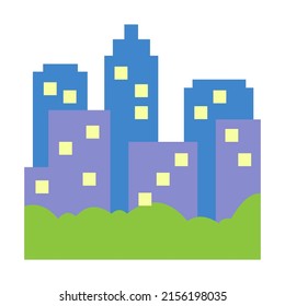 Cityscape icon emoji isolated vector illustration on white background