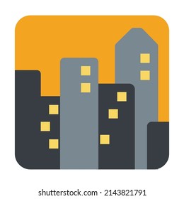 Cityscape icon flat design isolated vector illustration