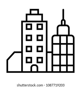 Cityscape icon illustration isolated vector sign symbol